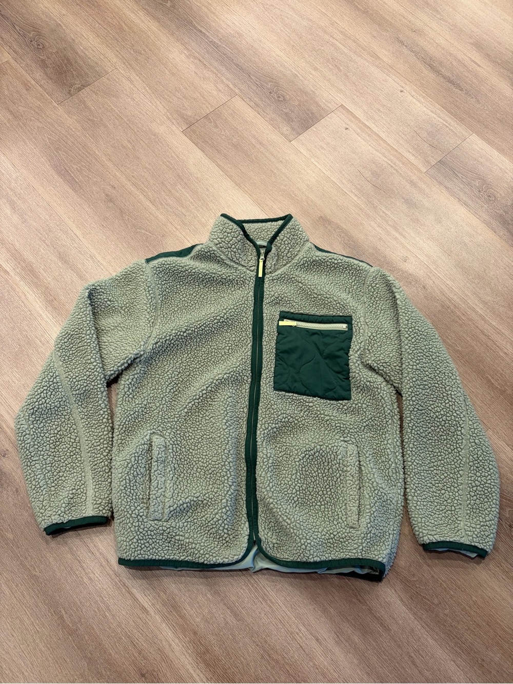 Men’s Goodfellow & Co Olive Green Sherpa Jacket with Dark Green Trim